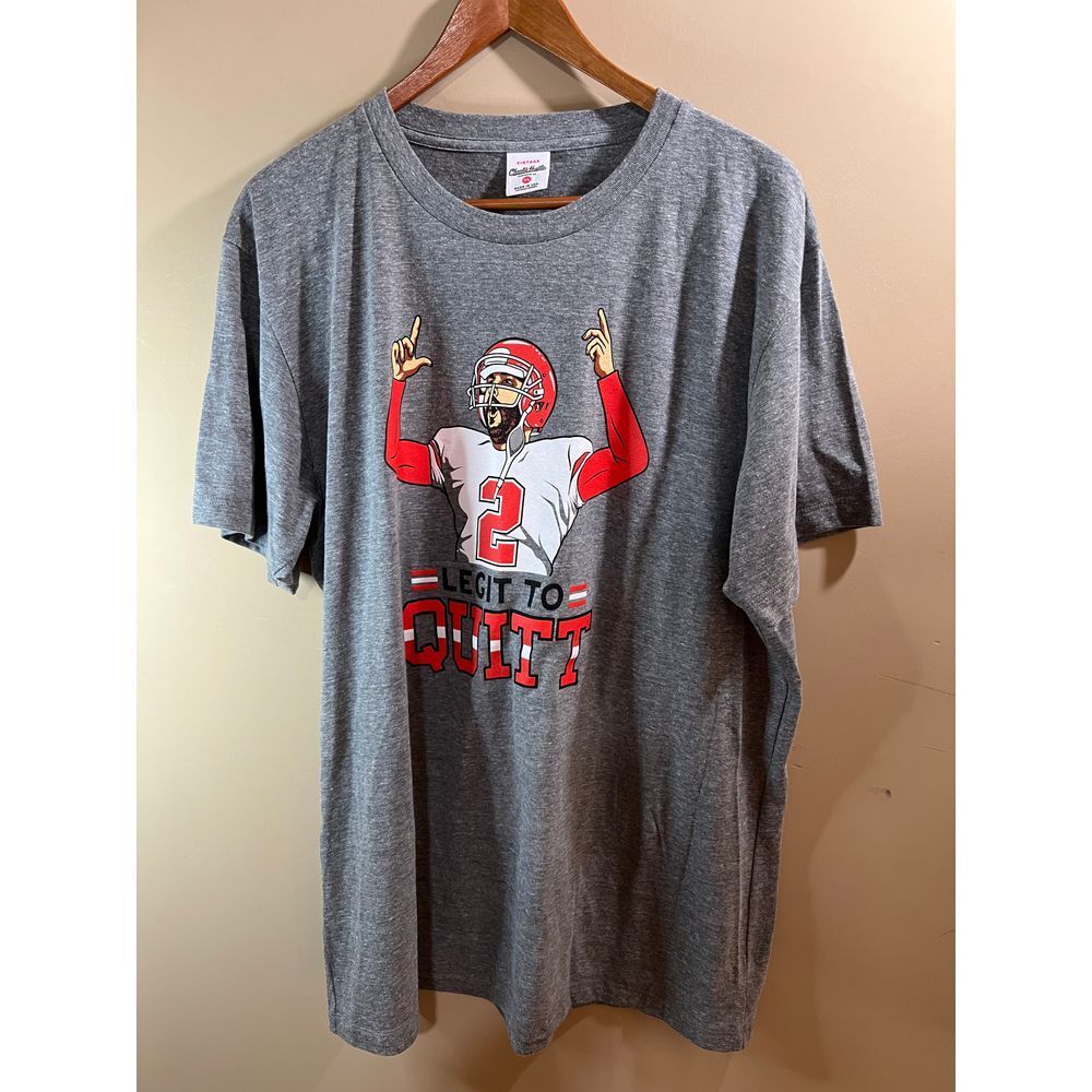 Charlie Hustle "2 Legit to Quit" Mens‎ XL T-Shirt